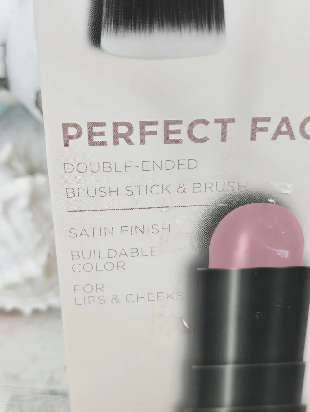 Double-Ended Blush Stick & Brush - Pink
